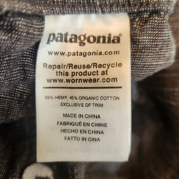 Patagonia Island Hemp Beach Pants Gray Textured Jogger Size Small - Picture 11 of 16
